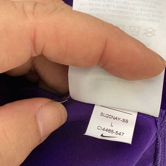 Nike LSU Tigers Football Polo Shirt Men’s Large Team Issue Flex Gameday Coaches - Picture 8 of 8